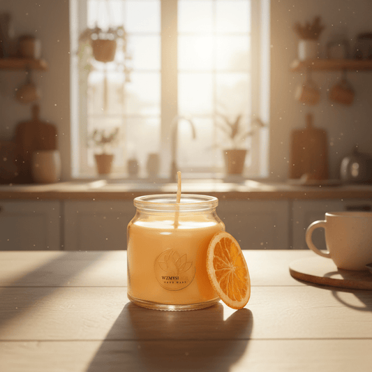 "Orange Bloom" 200ml. - Świeca sojowa o zapachu pomarańczy (czas palenia ok. 35h) - W Zmysłach