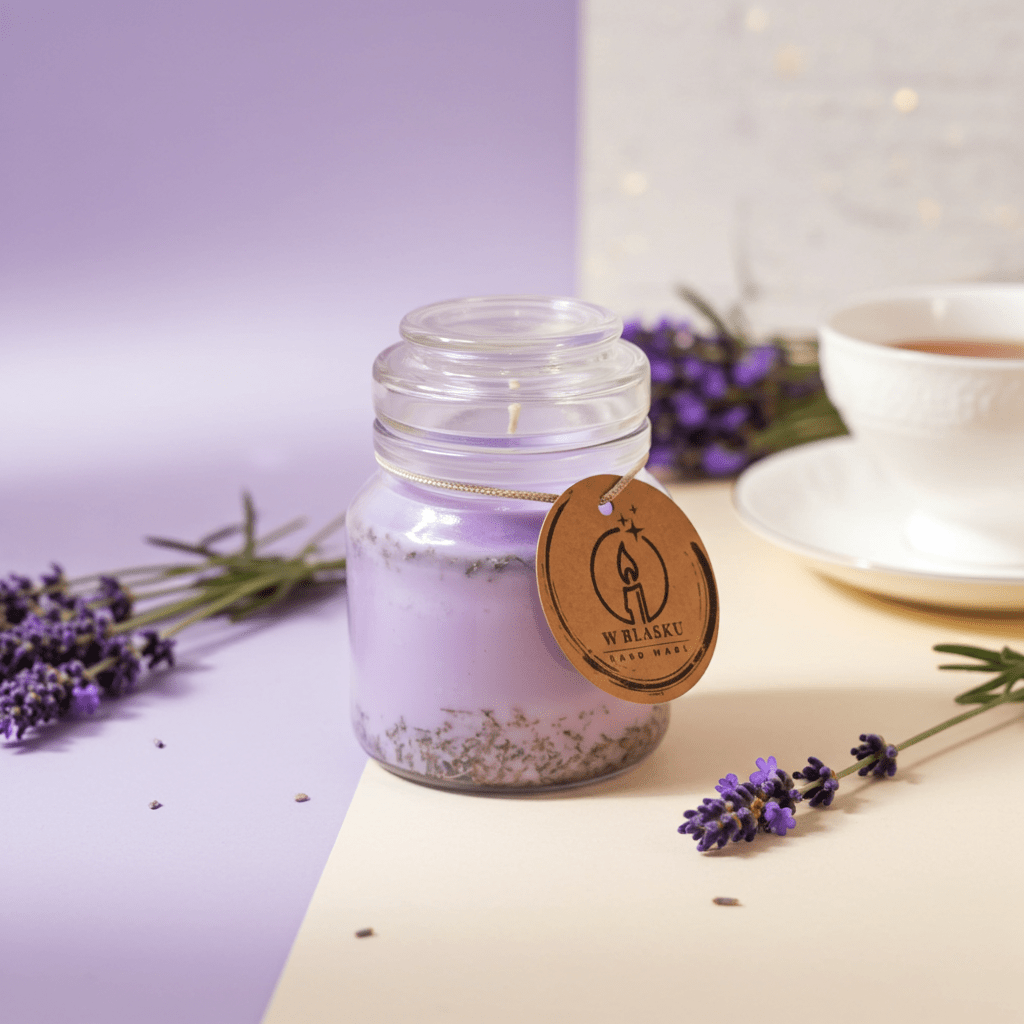 "Lavender Whisper" 200mg - Świeca sojowa o zapachu lawendy (czas palenia ok. 35h - W Zmysłach