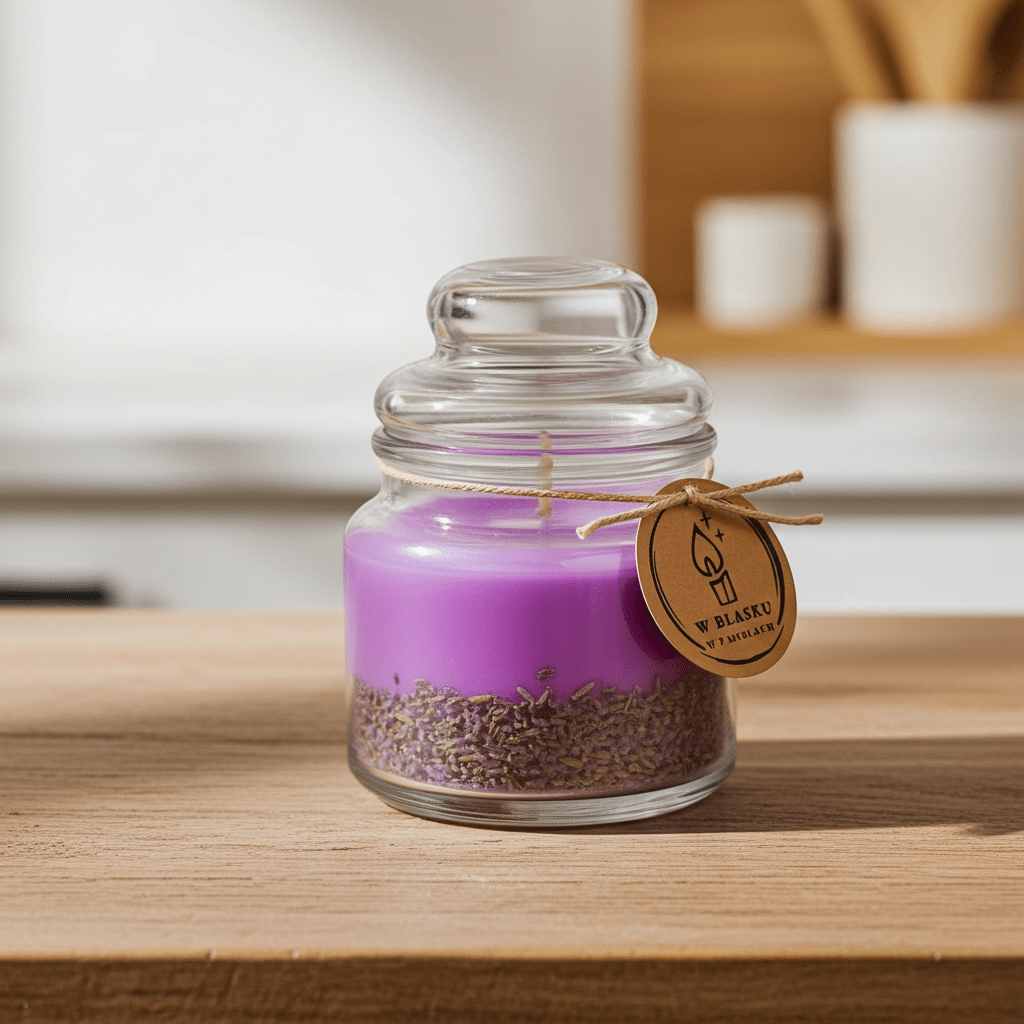 "Lavender Whisper" 300ml. - Świeca sojowa o zapachu lawendy (czas palenia ok. 45h.) - W Zmysłach