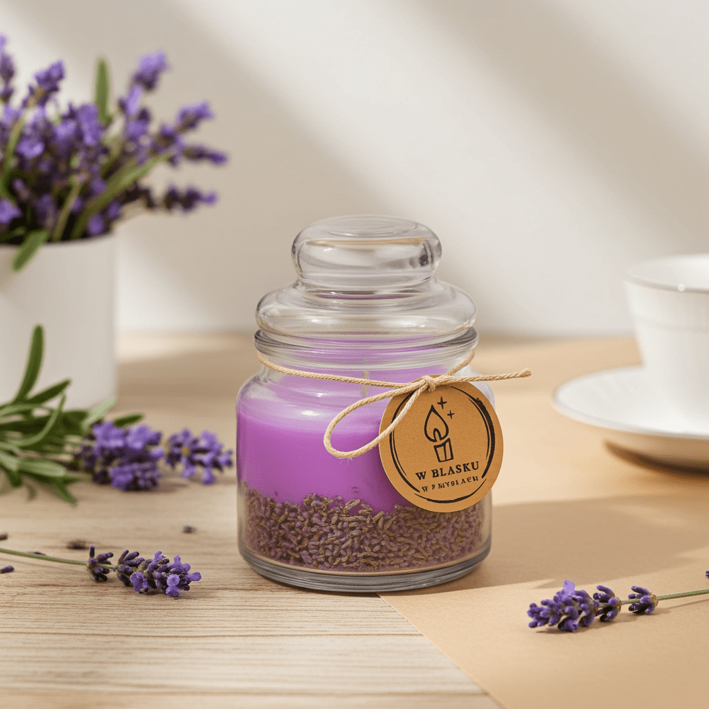 "Lavender Whisper" 300ml. - Świeca sojowa o zapachu lawendy (czas palenia ok. 45h.) - W Zmysłach