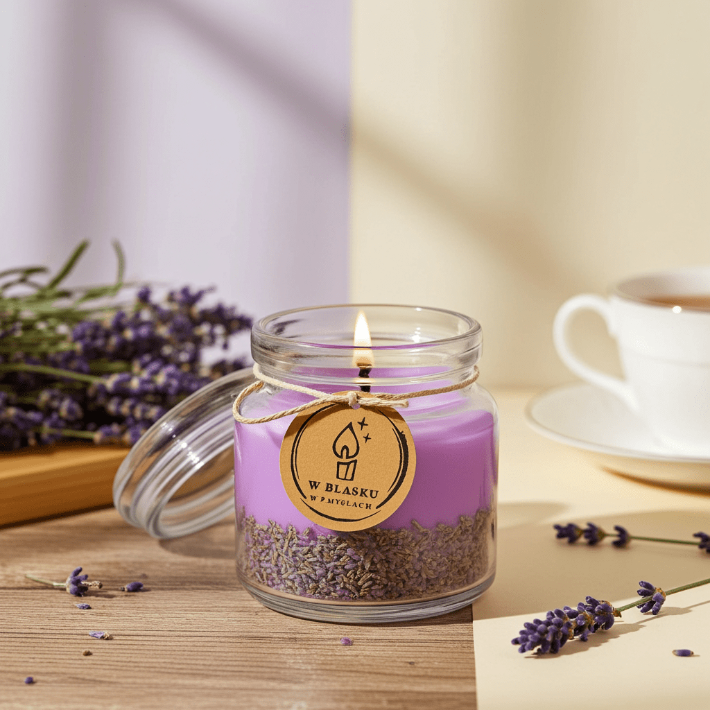 "Lavender Whisper" 300ml. - Świeca sojowa o zapachu lawendy (czas palenia ok. 45h.) - W Zmysłach