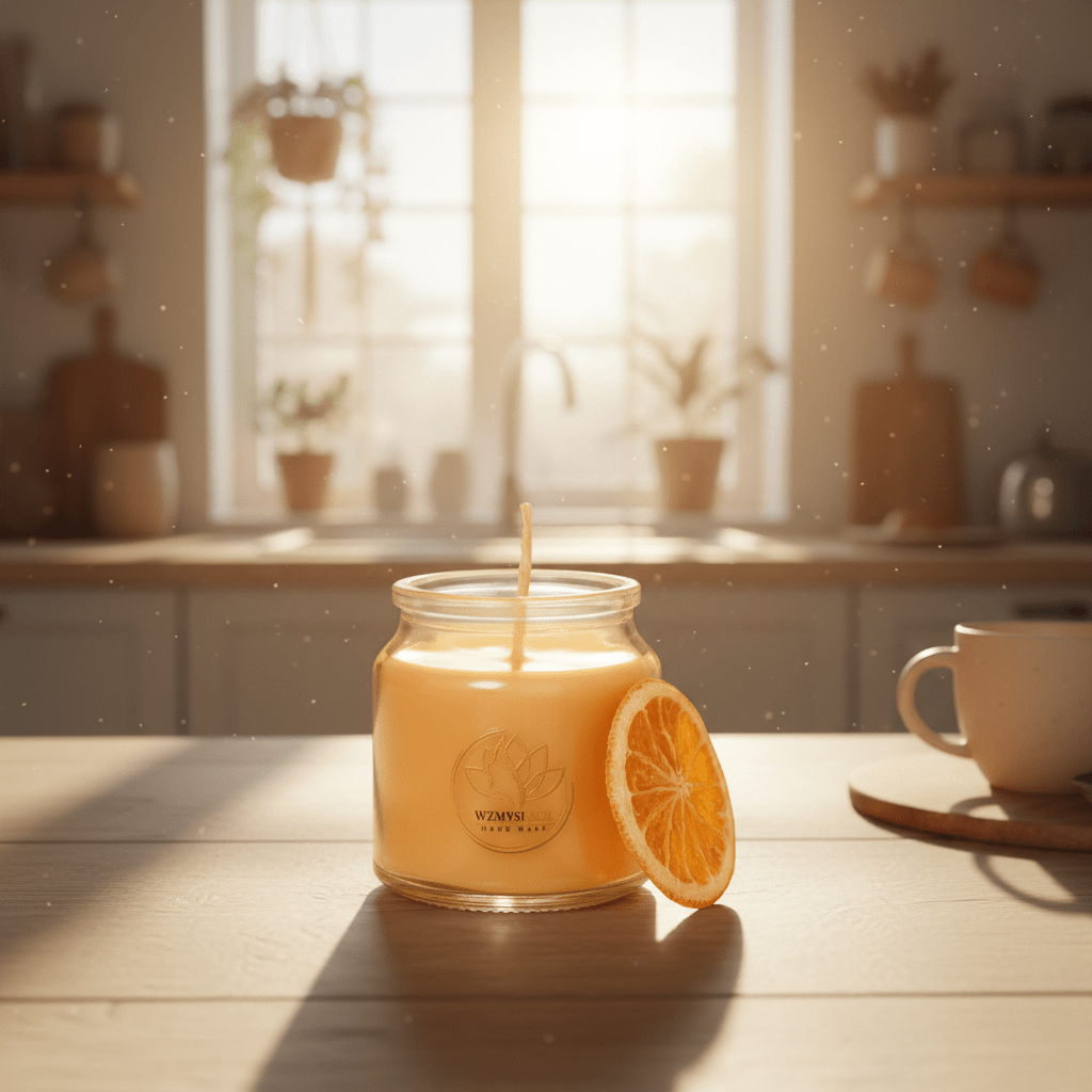 "Orange Bloom" 200ml. - Świeca sojowa o zapachu pomarańczy (czas palenia ok. 35h) - W Zmysłach