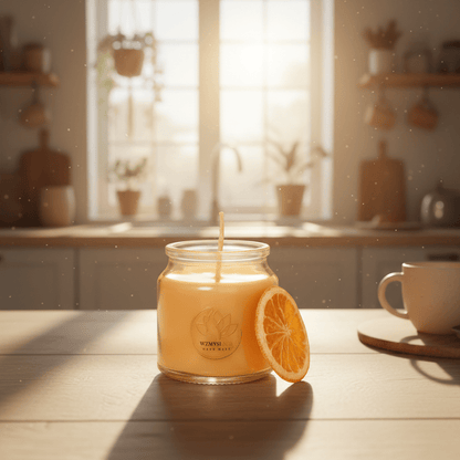 "Orange Bloom" 200ml. - Świeca sojowa o zapachu pomarańczy (czas palenia ok. 35h) - W Zmysłach