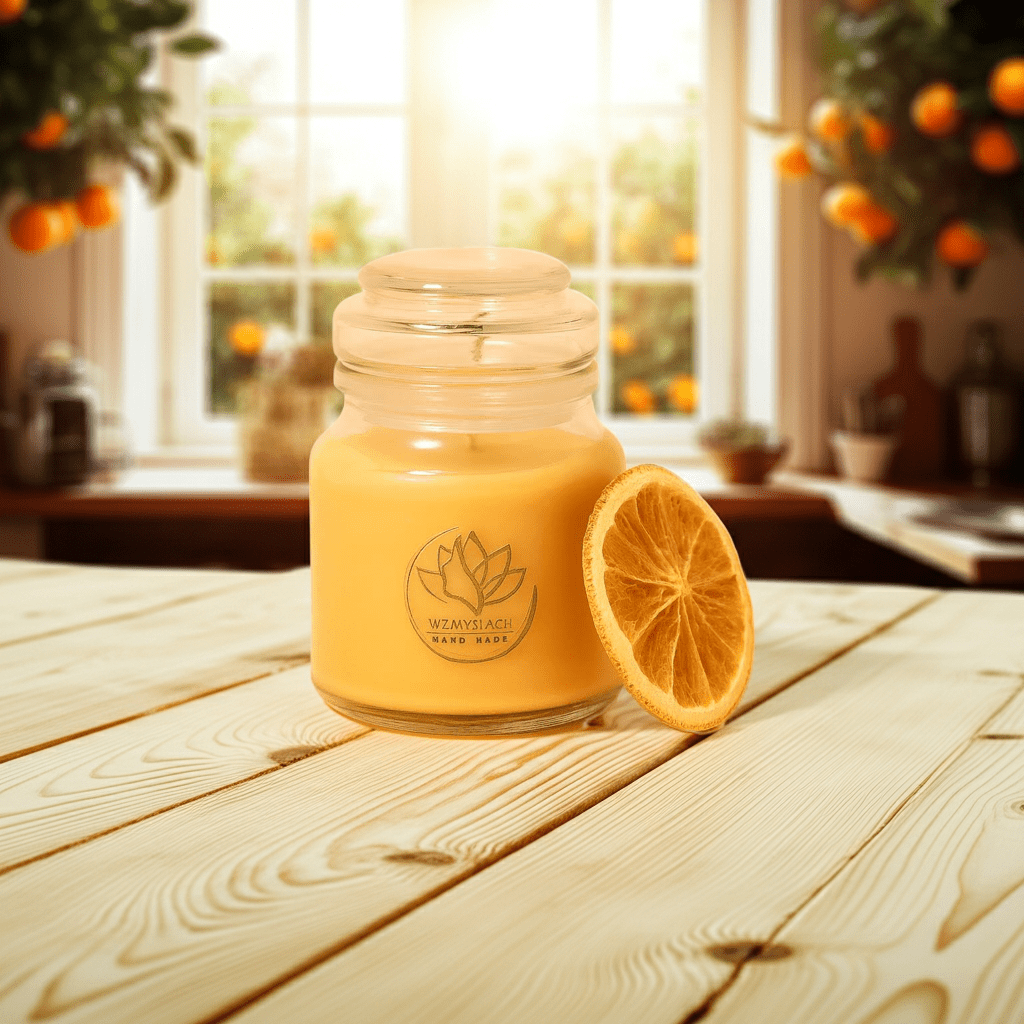 "Orange Bloom" 200ml. - Świeca sojowa o zapachu pomarańczy (czas palenia ok. 35h) - W Zmysłach