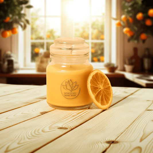 "Orange Bloom" 200ml. - Świeca sojowa o zapachu pomarańczy (czas palenia ok. 35h) - W Zmysłach