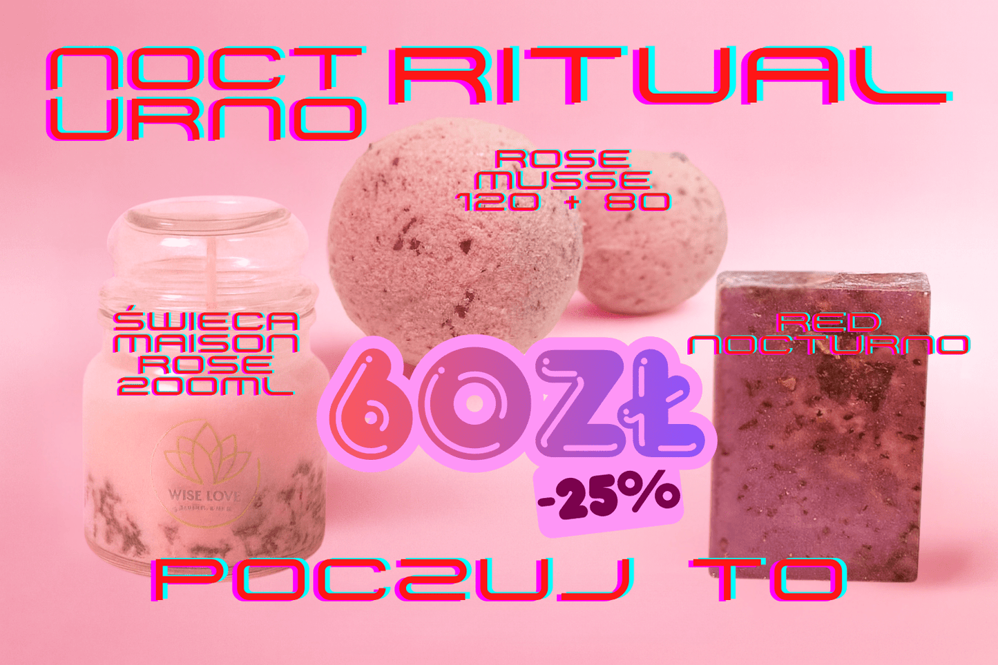 Zestaw Nocturno Ritual - W Zmysłach. Nighttime ritual set for relaxation and rejuvenation.